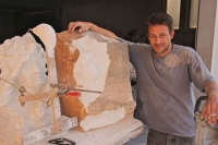 Bildhauer Lovre Jaksic in Donij Humac,  Brac © FM Rohm
